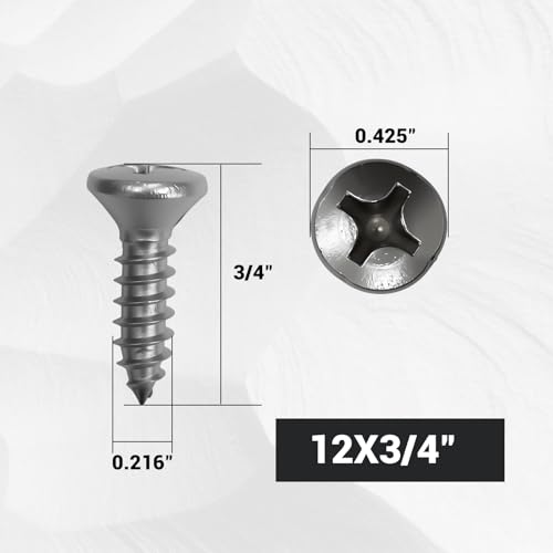 Tornillos autorroscantes #12 x 3/4 pulg, 50 unidades miniatura 2