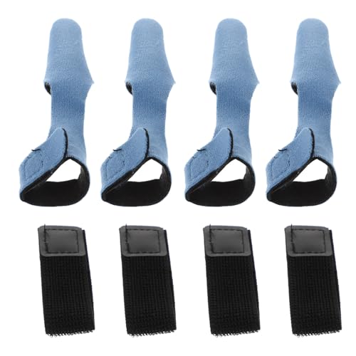 POPETPOP Housses de à Pêche Bleu, 4 Manchons Élastiques Sangles, Étui de Transport Pratique pour Pêche en Mer