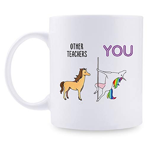 shefine Teacher Appreciation Gifts Coffee Mugs - Other Teachers Unicorn Gifts Mug for Women Men HimHer - 11oz Best ChristmasBirthday Gifts for Online Learning You