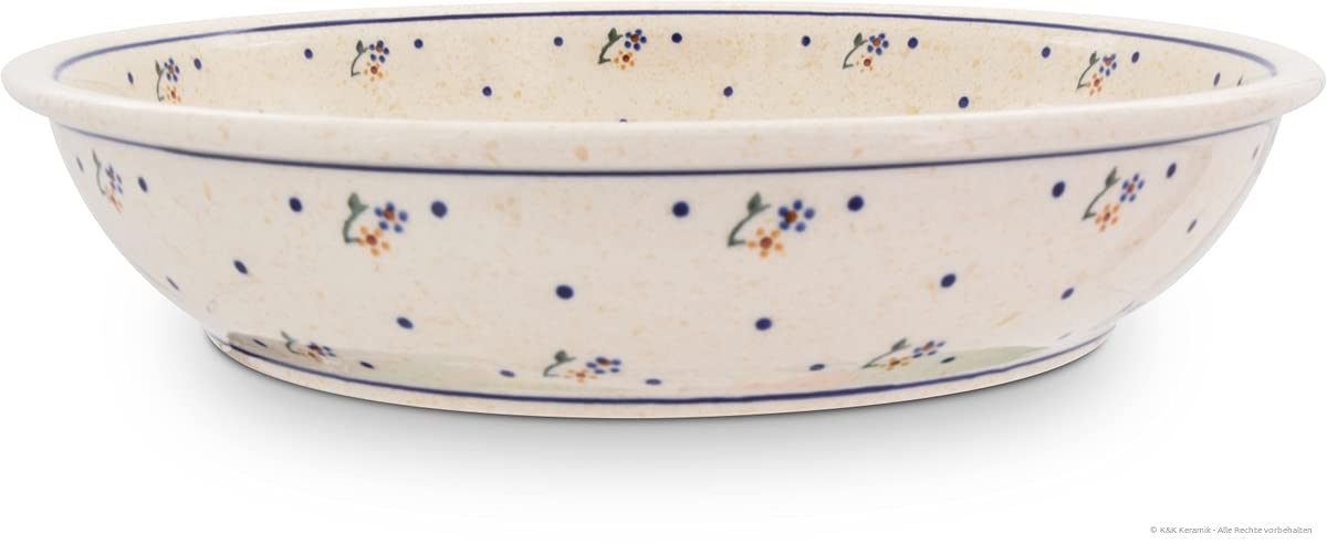 Bunzlauer Keramik Corbeille à fruits Motif 111 Ø 33,2 x 7,6 cm