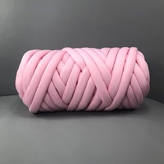 TRENDYBOY Crochet Kit - 500g/Ball Super Thick Chunky Cotton Wool Tube Yarn - Bulky Arm Roving - DIY Spin Yarn for Knitting Blanket (Color : 4)