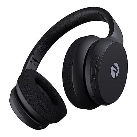 Raycon Fitness Headphones - Wireless Over-Ear-Headphones with 45 Hours of Battery, Active Noise Cancellation, Awareness Mode, 3 Quick Swap Ear Cushions, IPX4 Water Resistance (Black) Cover