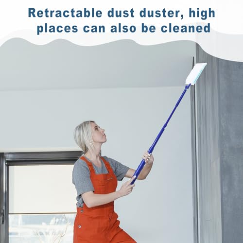 Image of Disposable Duster Refills Bulk, Extendable Heavy Duty Dusters Refills 180 Degree Multi Surface Dusting Brush Replacement Head with Handle for Cleaning Home, Blinds, Ceiling Fans 200 Sets