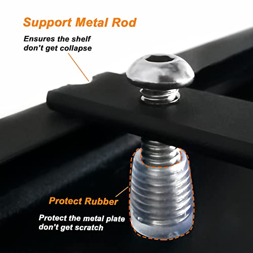 Wejipp Cabinet Organizer Shelf Expandable Spice Rack Stackable Storage Shelves For Kitchen Pantry Counter Bathroom Home Office,3 Packs,8.07" D,Black #TOP6