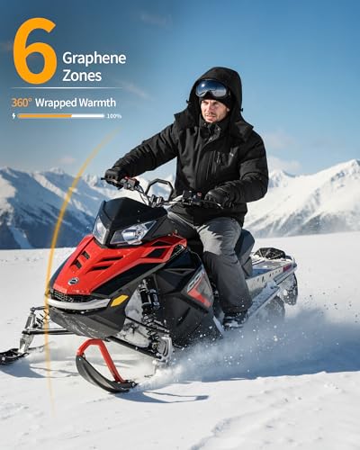 Image of Wulcea Graphene Heated Jacket for Men Fur Lined with Large Capacity Battery Pack