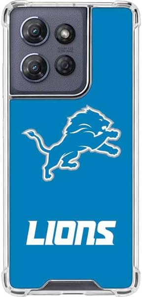 Skinit Clear Phone Case Compatible with Moto G 5G (2025) - Officially Licensed NFL Detroit Lions Helmet Design