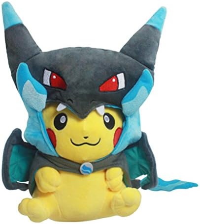 Pokemon Plush Smiling Charizard Pikachu Doll Soft Stuffed Plush Toy Anime Collection Animals Figure Birthday Gifts (8.7 Inch/22cm)