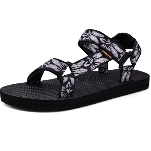 Image of WateLves Womens-Sport-Sandals Hiking Sandals with-Arch-Support Webbing-Outdoor-Beach-Water-Sandals for Travel-Walking-Trekking-Camping