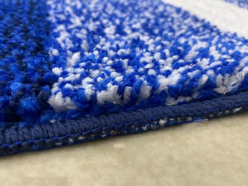 Image of NAMCHI Comfort Microfiber Bathroom Mat Anti Skid-Highly Absorbent Super Soft Door Mats for Home Kitchen Living Room-1500 GSM Floor Mat-40 x 60 cm (Blue Striped)