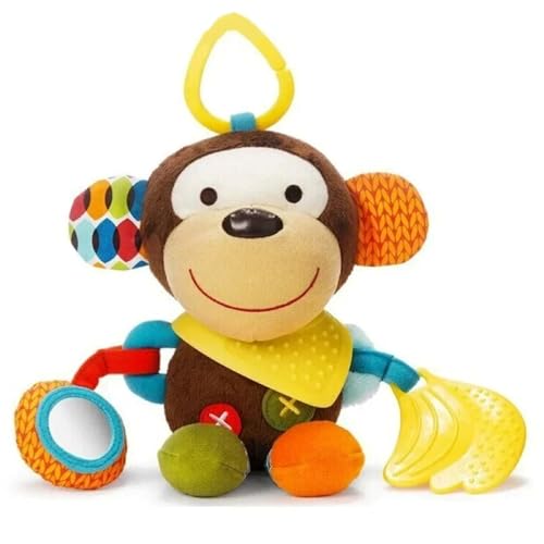 Pelúcia Sensorial para Bebês, 0-12 Meses, Chocalho e Texturas Dif...