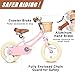 Petimini 12 Inch Kids Bike for Age 2 3 4 Years Old Little Girls Toddlers Retro Vintage Style Bicycles with Basket Training Wheels and Bell, Pink