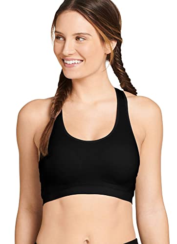 Image of Jockey womens Mid Impact Removable Cup Seamless Sports Bra