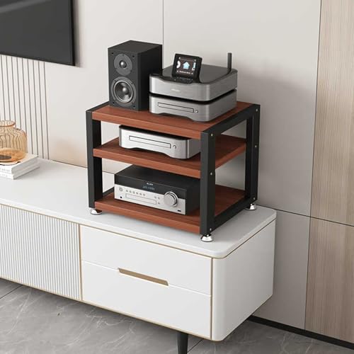 Soporte para reproductor de discos, soporte multimedia AV de 4 niveles para reproductor de DVD, consola, caja de TV, router WiFi, estante de esquina con amplio almacenamiento