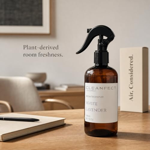 Image of White Lavender Room Freshener Spray - 300 ml, Long Lasting Plant-Derived Home Fragrance, Natural Lavender Mist for Bedroom, Living Room, Bathroom, Free from Harsh Chemicals
