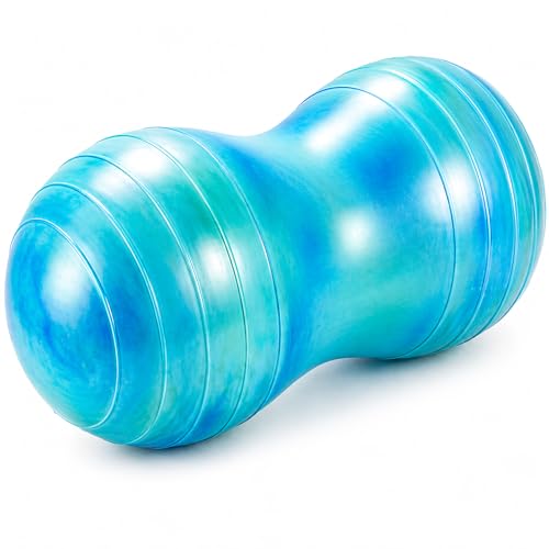 PlayZap Peanut Ball for Kids Youths Adults Exercise Ball Stable Anti-Burst for Physical Therapy & Balance & Core Training Non-Slip Yoga Ball Chair Includes Pump (45cm/50cm)