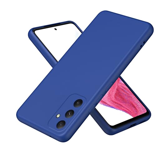 �V���R���P�[�X Samsung Galaxy A35 �P�[�X�ƌ݊�������A���X�����ϏՌ��ی�t�̃V���R�[���d�b�P�[�X�A�\�t�g�X�N���b�`�h�~�}�C�N���t�@�C�o�[���n�J�o�[ �ی�P�[�X(Blue)