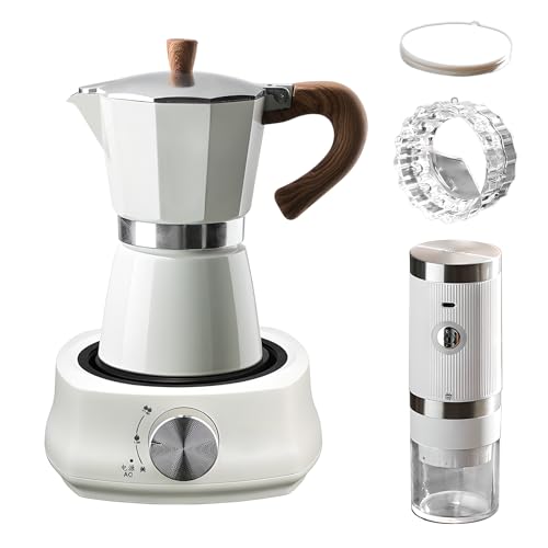 Moka Coffee PotA300ml StovetopGXvb\[J[500WdCg[FAz[ItBXR[q[Vbvp̃A~jER[q[p[R[^[Jv`[m܂̓e white