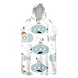 Treer 3D Microfibra Poncho de Surf Secado Rápido Robe con Capucha Secado Rápido Toalla de Baño Cambiante, Traje de Buceo, Traje de la Playa para Hombre y Mujer (Submarino 1,60x110cm)