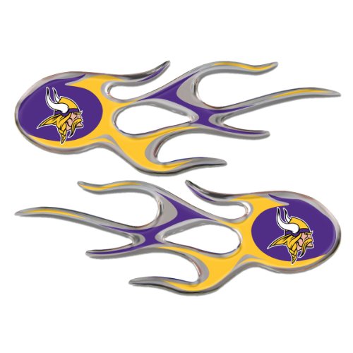 NFL Minnesota Vikings Micro Flame Graphics Decal (Pack of 2)