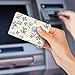 BSADKJFQO 4 Pcs Card Skin, Credit Card Skin for Transportation Key, Waterproof Vanly Debit Card Skin, Cute Personalizing Card Sticker, Slim Card Cover for Small Chips Beige Blue Flowers
