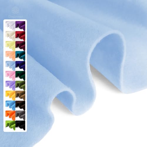 Image of Baby Blue Soft Felt Sheet, 18 inch x 36 inch, 1.6mm Thick Acrylic Felt Fabric | Premium Craft Felt for Sewing, DIY Projects, Embroidery, Decorations, Art, and School Projects