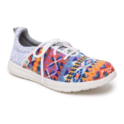 Minnetonka Women’s Eco Anew-Knit Casual Sneakers, Orange Sunset, 7.5 M