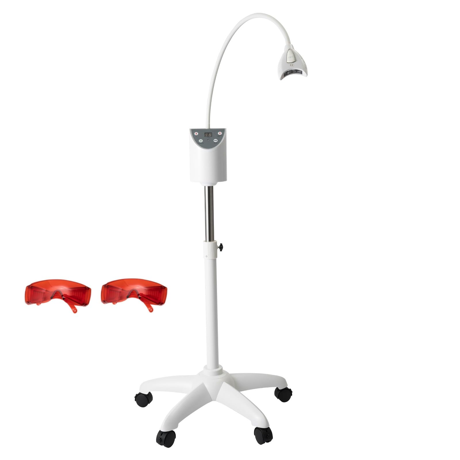 Zahnbleaching Set Professionell, 4 LED Bleaching Zähne, 2000mW/cm² Ausgangsleistung der Beleuchtung Zahnarzt Instrumente, 50cm Spectrum mit Fernbedienung 20 Zahnhülsen