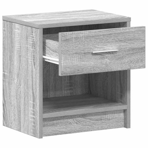 Table d'appoint pour lit compacte et robuste en gris Sonoma