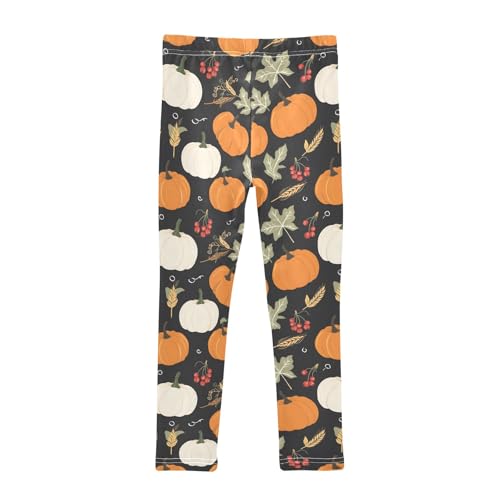 senya Girls Printed Leggings Yoga Pants Pumpkin Ears Leaves Pattern for Kids in 4t to 10 Years, 4T2