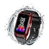 Fajocru Senior GPS Smart Watch with Fall Detection - 4G LTE Elderly Smartwatch with Real-Time Location, SOS Alerts, and IP67 Waterproof - Ideal for Dementia/Alzheimer’s Safety (Matte Red)