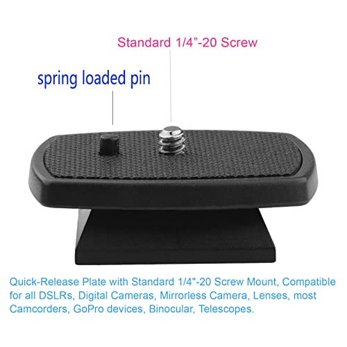 Regetek 44Mm Tripod Quick Release Qr Plate Replacement Camera Mounting Adapter For Victiv T72, T64, T57 Polam-Foto 55", Ambico, Vista Explorer 60”, Sony, Sunpak, Ravelli, Targus Velbon (Pack Of 2) #TOP1