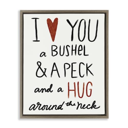Romantic Phrase Love Humor, 17 x 21 Inch Canvas in Floater Frame