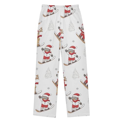 Christmas Pajama Pants Santa Claus Ski Long Sleep Pants Lounge Bottoms
