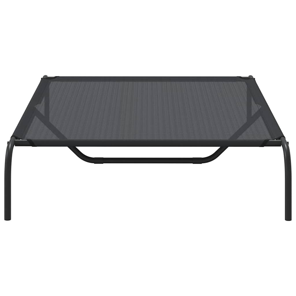 Cuccia rialzata per cani, 130 x 80 x 20 cm, con textilene e telaio in acciaio, antiscivolo, impermeabile, adatta per esterni, delicata sulle articolazioni, per cuccioli, anziani e animali