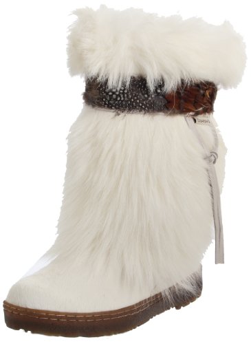 BEARPAW Women's Kola II Mid-Calf Boot,White,5 M Us
