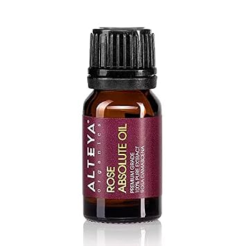 Alteya Organics Bulgarian Rose Absolute (100% Pure Rose Oil) - 10ml, from Rosa Damascena Bulgaria, Authentic, Certified | 100% Pure, Undiluted Bulgarian Rose Absolute from Rosa Damascena with Certified Origin and Lab-Verified Quality