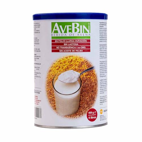 AveBin Bebida Vegetal de Avena en Polvo 400 g Vegana y Sin Lactosa Alternativa Vegetal a la Leche Ideal para Café, Té y Cereales