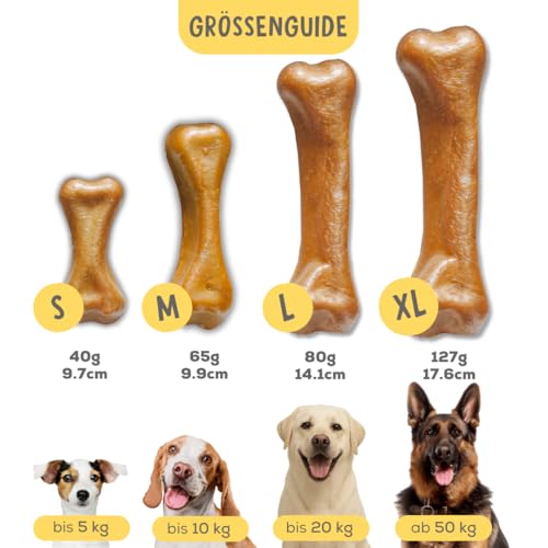 Käse und Huhn Kauknochen für Hunde | Käseknochen Hund aus Käse und Huhn | Langanhaltende Kausnacks für Hunde jeder Größe | Käsestangen | Gesunde Hund Knochen für Zahnpflege und Kauspaß