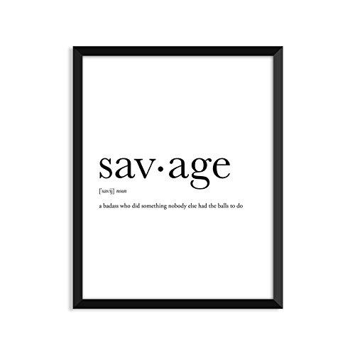 Savage definition - Unframed art print poster or greeting card