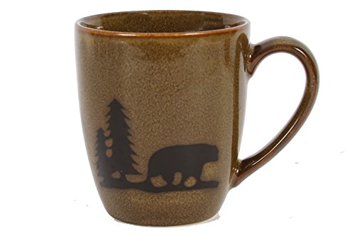 Dennis East International 25663 Stoneware Coffee Mug, Woodland Bear, 12-Ounce