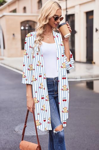 Image of Ekouaer Robes for Women Waffle Knit Bathrobe Soft Lightweight Knee Length Loungewear S-XXL