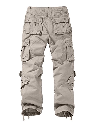 Image of Match Men's Wild Retro Multi-Pockets Utility Casual Cotton Cargo Trousers #3357