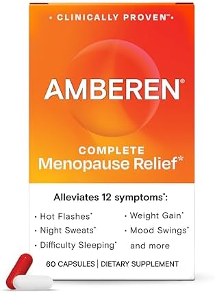Amberen Menopause Supplement for Women, 60 Capsules, Clinically P...