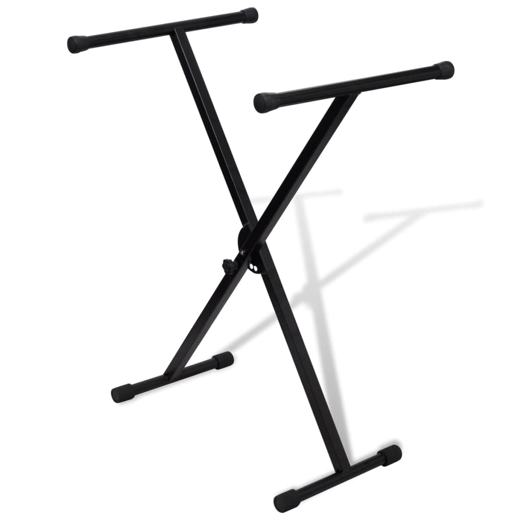 Supporto per tastiera regolabile, telaio a X, in acciaio, regolabile a 5 altezze, pieghevole e robusto, ideale per palcoscenico, studio, sala prove, stoccaggio di strumenti musicali e