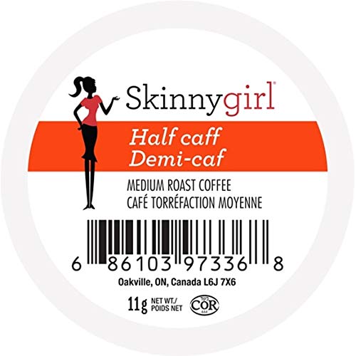 Skinnygirl Half Caff Coffee Pods for Keurig K Cups Brewers, Reduced Caffeine Medium Roast Coffee in Single Serve Cups, 24 Count by Skinnygirl - Image 2