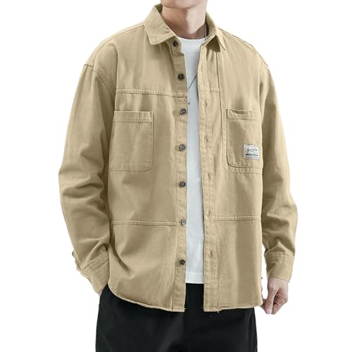 Chemise de mi-saison homme ample en coton idéale pour le quotidien