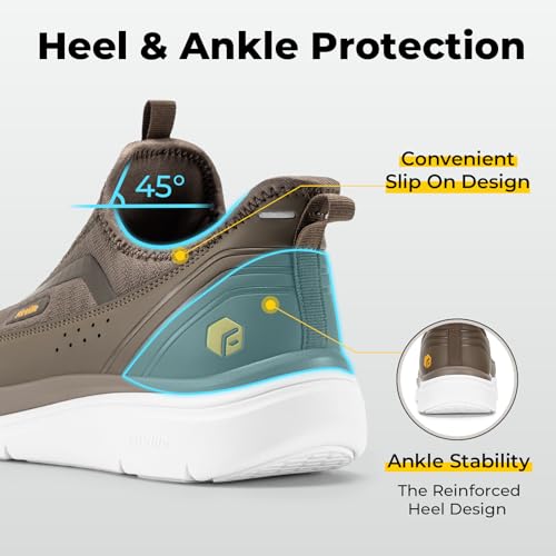 Image of FitVille Men's Extra Wide Slip on Walking Shoes with Arch Support Men Slip on Sneakers for Foot Pain Relief-Stepease V2