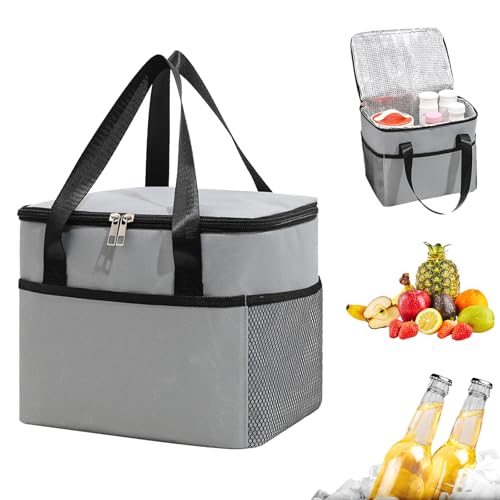 pilyero Bolsa Termica Porta Alimentos, Bolsa Comida Trabajo, Lancheira Termica, Puede Mantener Alimentos y Bebidas Calientes y refrigerados, Bolsas más Frescas, adecuadas para Viajes al Aire Libre