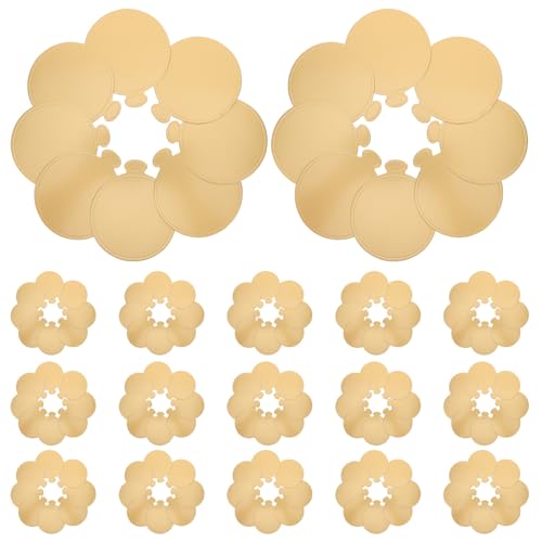 VILLFUL 200pcs Round Mini Cake Cardboard Circles Grease Golden Base for Mousse Cakes Cupcakes Pastry Display and Decorating with Enhanced Stability and Thick Material
