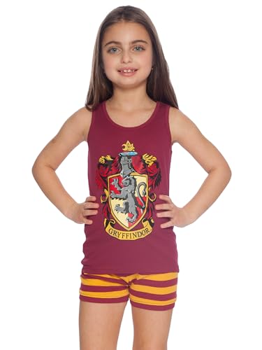 Harry Potter girls Gryffindor House Crest Cotton Tank Top Pajama Short Set